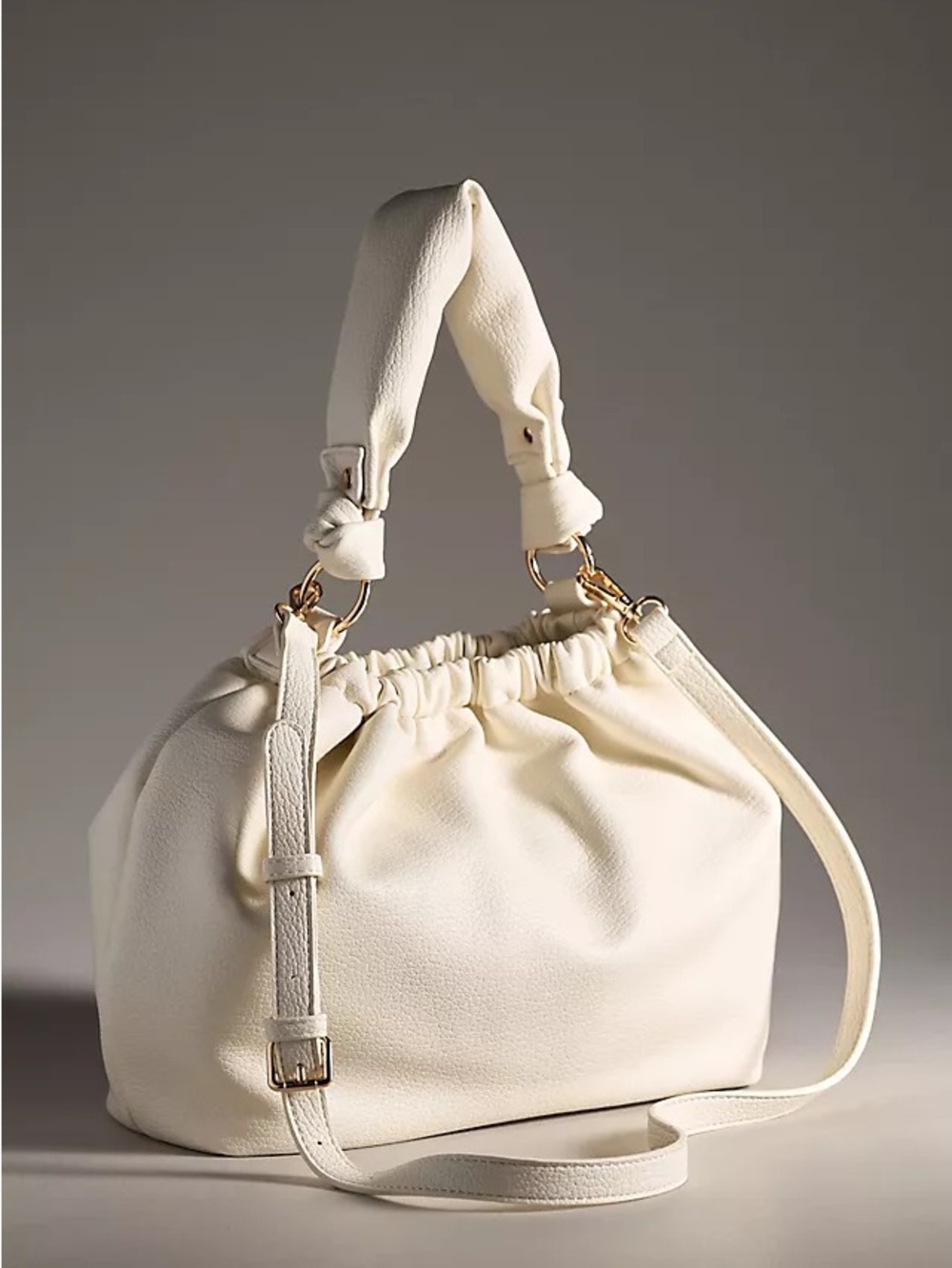 Mali + Lili Nala Scrunched Recycled Vegan Leather Hobo Crossbody Bag